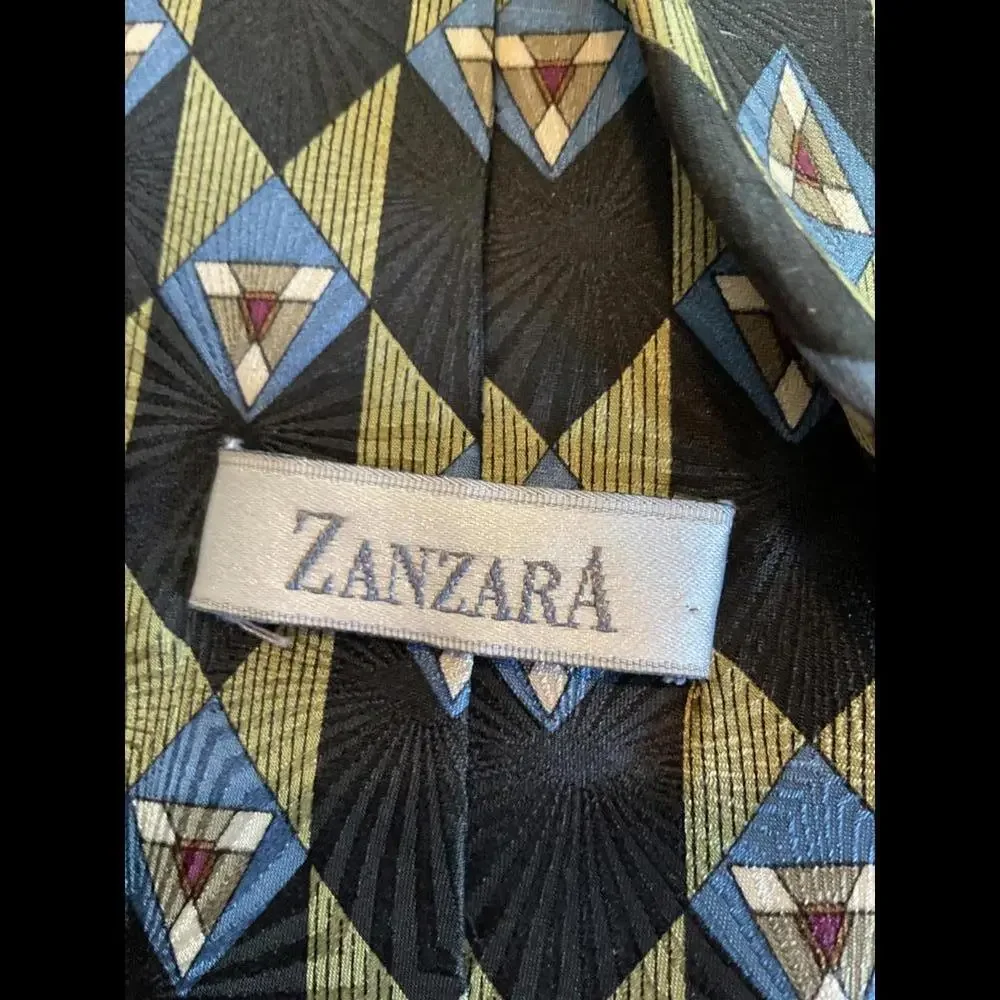 Zanzara Geometric Silk Pattern Tie